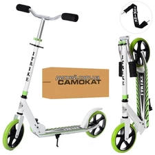 Детский самокат SR 2-010-10-W-GR, складной, зеленый