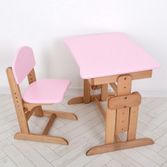 Детская парта 04-031 PINK со стульчиком, розовая