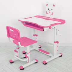 Детская парта M 4818-8 со стульчиком, розовая