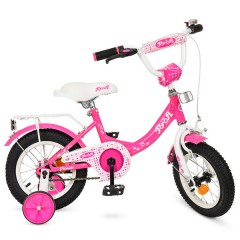 Велосипед детский PROF1 12д. Y1213, Princess, малиновый
