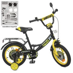 Велосипед детский PROF1 14д. Y1443, Original boy, черный