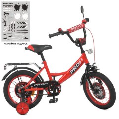 Велосипед детский PROF1 14д. Y1446-1, Original boy, красно-черный