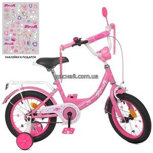 Велосипед детский PROF1 14д. Y1411, Princess, розовый