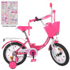 Велосипед детский PROF1 12д. Y1213-1, Princess, с корзинкой