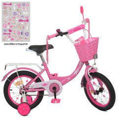 Велосипед детский PROF1 14д. Y1411-1 Princess, с корзинкой