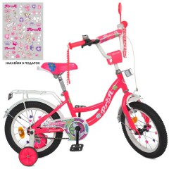 Велосипед детский PROF1 14д. Y14302N, Blossom, малиновый