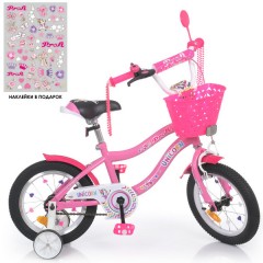 Велосипед детский PROF1 14д. Y14241-1, Unicorn, с корзинкой