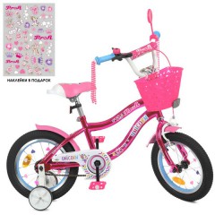 Велосипед детский PROF1 14д. Y14242 S-1, Unicorn, с корзинкой