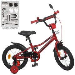Велосипед детский PROF1 14д. Y14221-1, Prime, красный