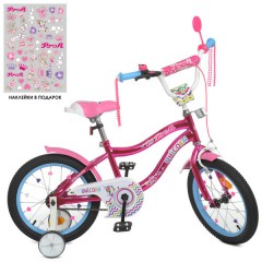 Велосипед детский PROF1 16д. Y16242S Unicorn, малиновый