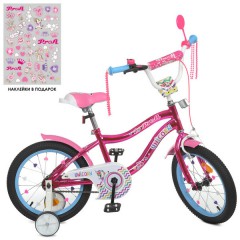 Велосипед детский PROF1 18д. Y18242S, Unicorn, малиновый