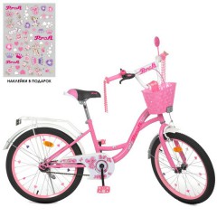 Велосипед детский PROF1 20д. Y2021-1 Butterfly, с корзинкой