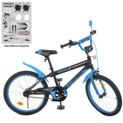Велосипед детский PROF1 20д. Y20323 Inspirer, черно-синий матовый