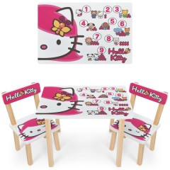 Детский столик 501-138 со стульчиками, Hello Kitty