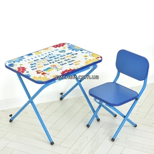 Детский столик M 4910-4, со стульчиком, синий - Дитячий столик M 4910-4