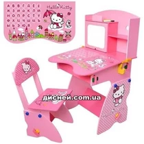 Детская парта М 0324 со стульчиком, Hello Kitty, розовая