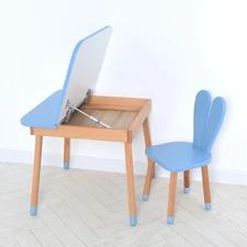 Детский столик 04-025BLAKYTN-DESK со стульчиком, синий фото 14