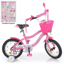 Велосипед детский PROF1 14д. Y14241-1K, Unicorn, с корзинкой