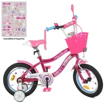 Велосипед детский PROF1 14д. Y14242-1K, Unicorn, с корзинкой