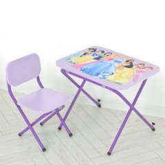 Детский столик Принцессы фиолетовый, со стульчиком - Дитячий столик Принцеси