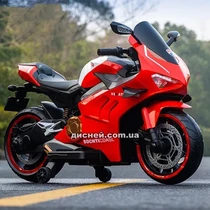 Детский мотоцикл M 5056 EL-3, Ducati, кожаное сиденье фото 54