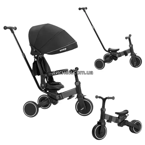 Дитячий триколісний велосипед TILLY SNAP T-391 Чорний - Купити в