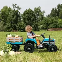 Детский электромобиль M 5733 EBLR-4, трактор с прицепом купить