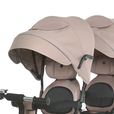 Велосипед для двойни MT 1004DUOS-2 графит резиновые колеса фото 14