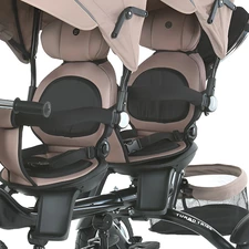 Велосипед для двойни MT 1004DUOS-2 графит резиновые колеса фото 41