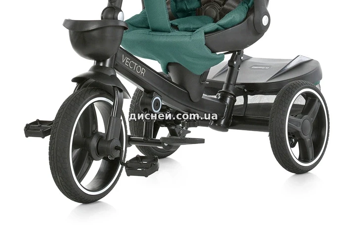 Дитячий триколісний велосипед ME 1162 VECTOR Black, з ручкою