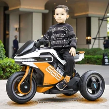 Детский мотоцикл BMW M 5832 EL-7, кожаное сиденье