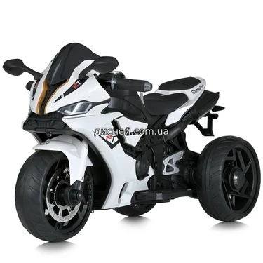 Детский мотоцикл M 5823 EL-1 Yamaha R1, кожаное сиденье