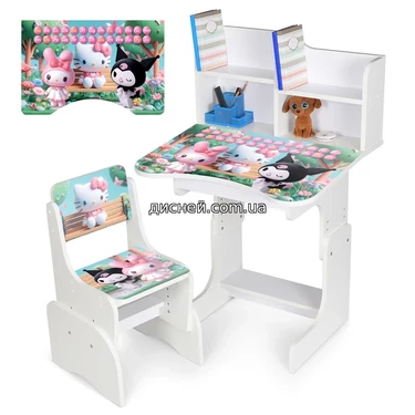 Детская парта N 2071-19B-1 со стульчиком, Hello Kitty 3D