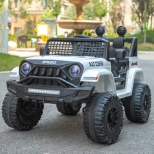 Детский электромобиль M 5836 EBLR-1 Jeep, кожаное сиденье