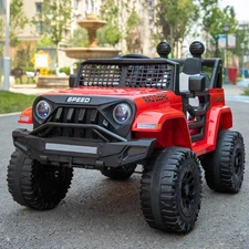 Детский электромобиль M 5836 EBLR-3 Jeep с кожаным сиденьем