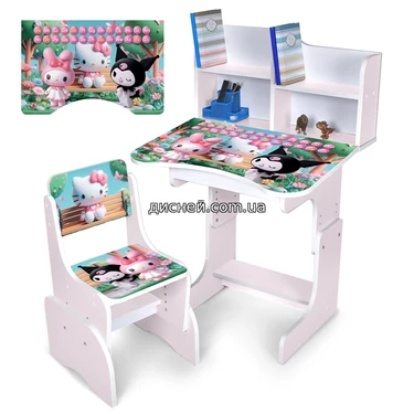 Детская парта N 2071-19B-7 Hello Kitty 3D, со стульчиком