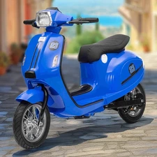 Детский мотоцикл M 6017 AL-4 скутер Vespa Sport, надувные колеса