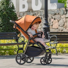 Прогулочная коляска CARRELLO Bravo CRL-5515 Tango Orange оранжевая фото 92