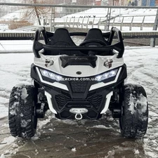 Детский багги M 6075 EBLR-1 (24V) двухместный, белый фото 41
