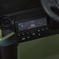 Детский электромобиль 2155 EBLR-10 (24V) джип, 4 мотора, темно-зеленый фото 86