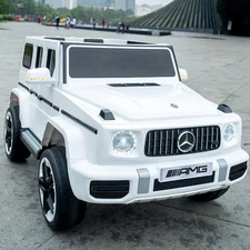 Двухместный электромобиль джип M 6137 EBLRS-4 Mercedes, автопокраска, синий фото 31