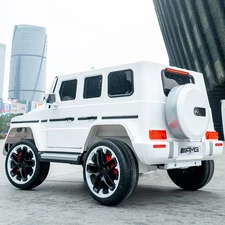 Двухместный электромобиль джип M 6137 EBLRS-4 Mercedes, автопокраска, синий фото 53