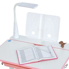 Детская парта растишка Bambi M 6136-8 в комплекте стульчик и лампа, розовая фото 37