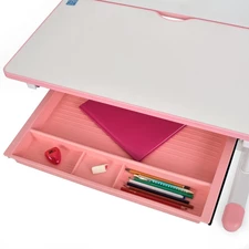 Детская парта растишка Bambi M 6136-8 в комплекте стульчик и лампа, розовая фото 63