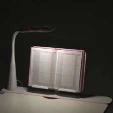 Детская растущая парта и стульчик M 6136-11 Bambi с лампой, серая фото 92