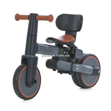 Триколісний велосипед - біговел ME 1202 Foldi Graphite з ручкою