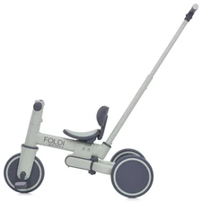 Трехколесный велосипед - беговел ME 1202 Slate Green Foldi, с ручкой, зеленый фото 14