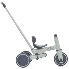 Трехколесный велосипед - беговел ME 1202 Slate Green Foldi, с ручкой, зеленый фото 41