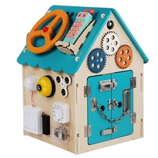 Деревянная игрушка бизикуб MD 1340 домик фото 2