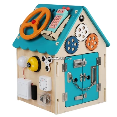 Деревянная игрушка бизикуб MD 1340 домик